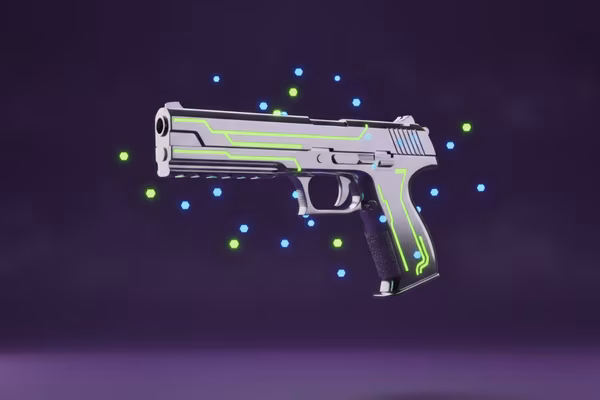 Cyber pistol Neon Circuit skin